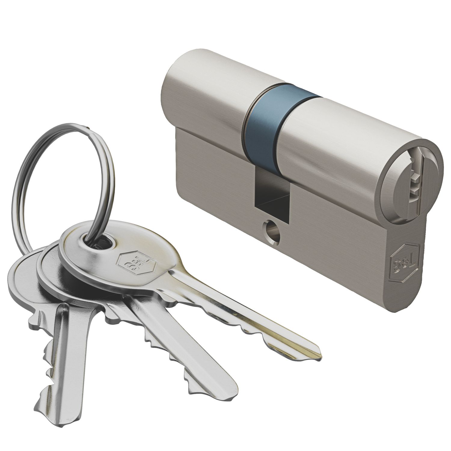 Smith & Locke 6-Pin Cylinder Lock 35-35 (70mm) Satin Nickel (776TE)