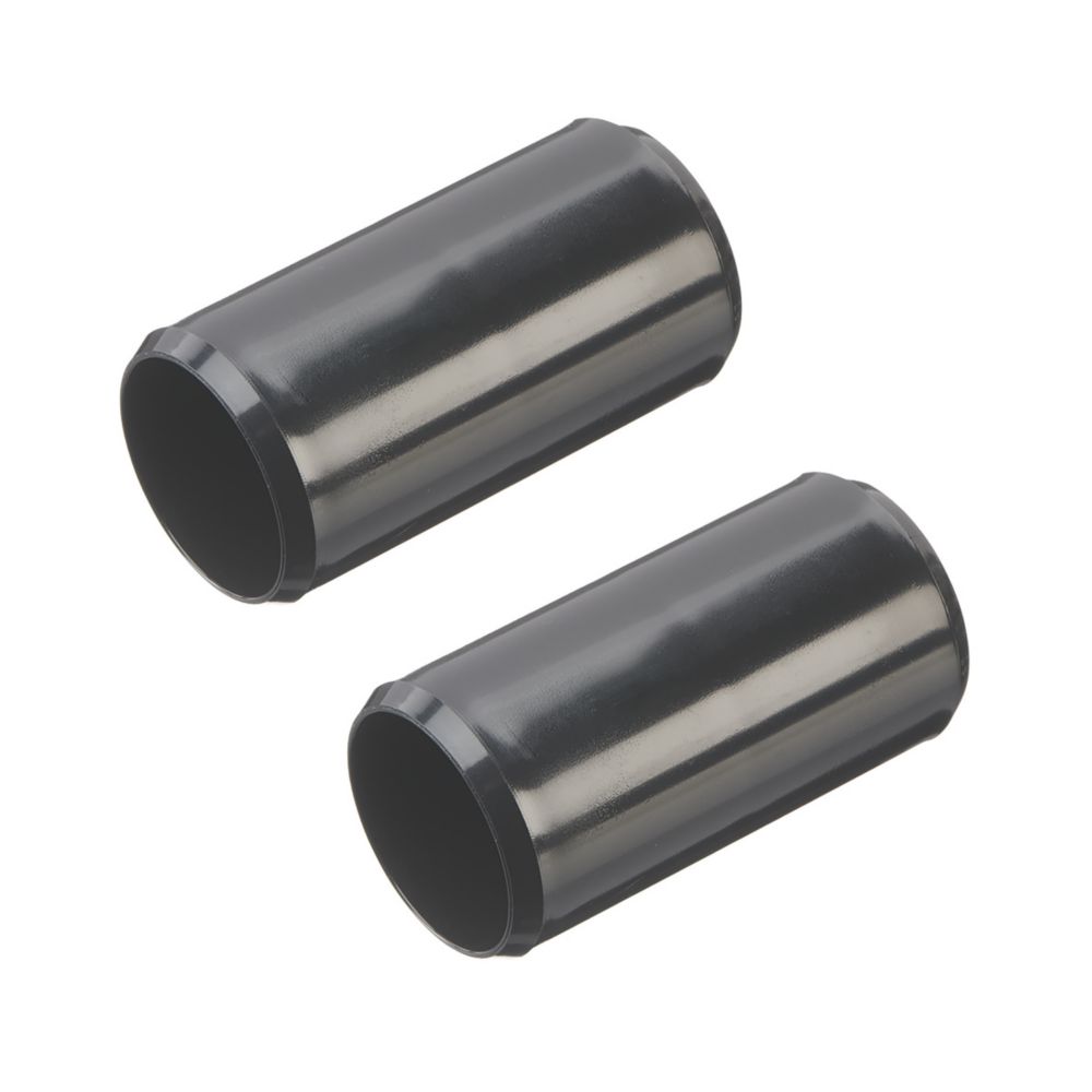 Deta TTE Conduit Couplers 25mm Black 2 Pack Screwfix