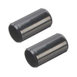 Deta TTE Conduit Couplers 25mm Black 2 Pack