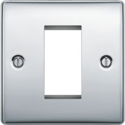 British General Nexus Metal 1-Module Modular Faceplate Polished Chrome