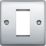 British General Nexus Metal 1-Module Modular Faceplate Polished Chrome