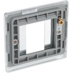 British General Nexus Metal 1-Module Modular Faceplate Polished Chrome