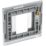 British General Nexus Metal 1-Module Modular Faceplate Polished Chrome