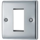British General Nexus Metal 1-Module Modular Faceplate Polished Chrome