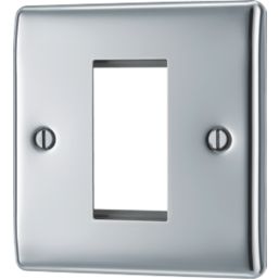 British General Nexus Metal 1-Module Modular Faceplate Polished Chrome