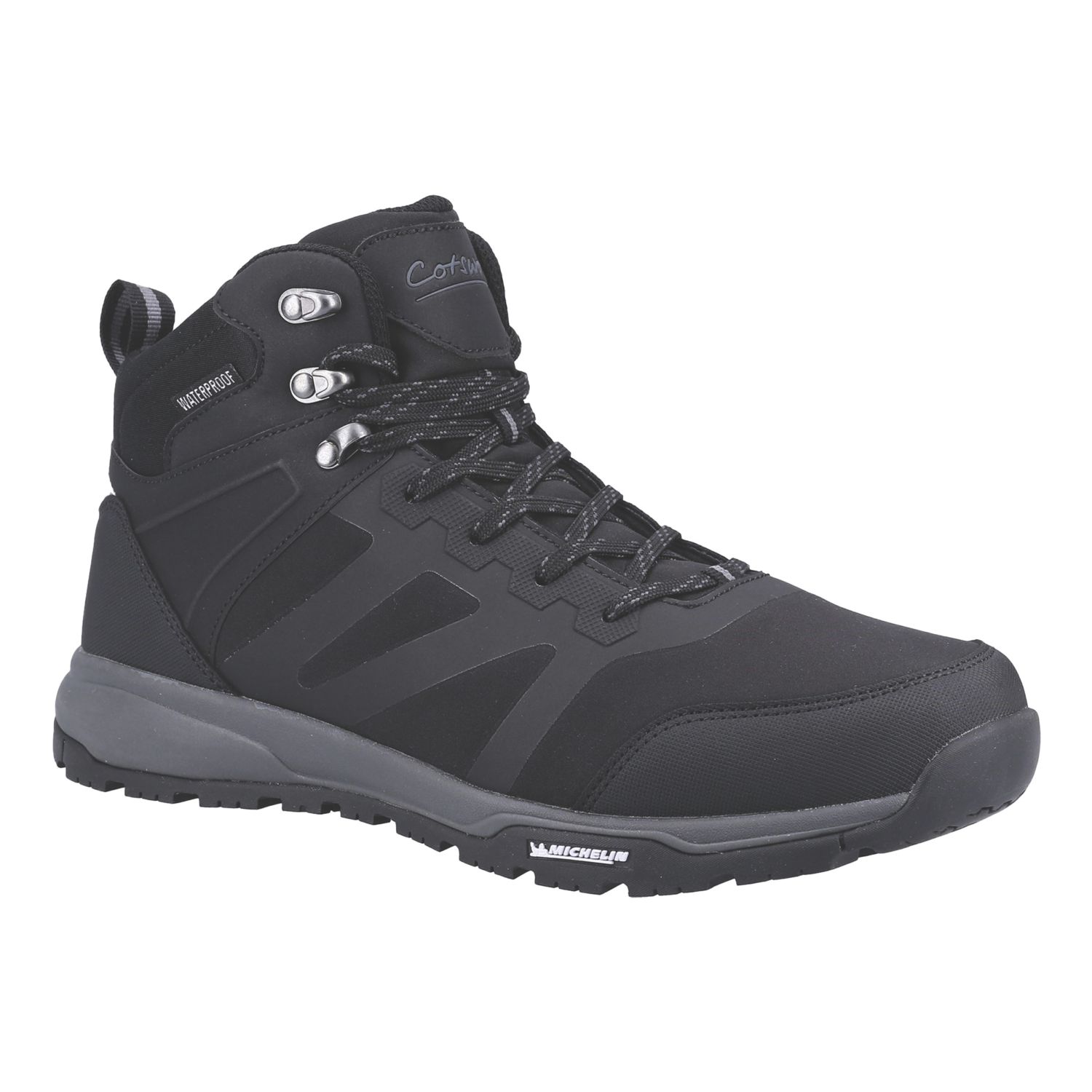 Cotswold Kingham Mid Size 8 Black Waterproof Non Safety Work Boots (776XL)