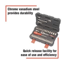 Forge Steel  1/4" Drive Socket Set 38 Pieces