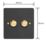 Varilight V-Pro 2-Gang 2-Way LED Dimmer Switch  Matt Black