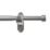 Rothley Brushed Stainless Steel Extendable Curtain Pole w/ Stud Finials 28mm x 71-120cm