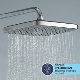 Grohe Vitalio Comfort 250 HP Rear-Fed Exposed Chrome Thermostatic Shower System with Bath Outlet
