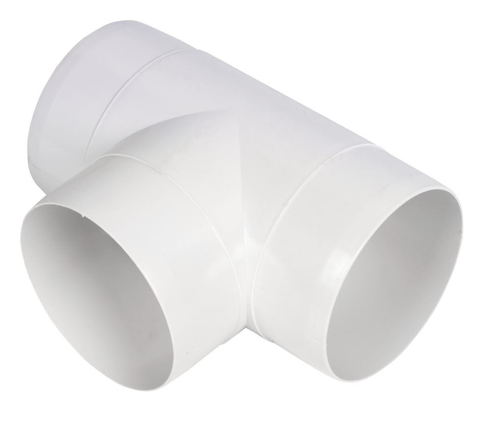 Manrose Circular T Piece White 100mm
