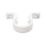 FloPlast Push-Fit Waste Pipe Clips White 32mm 20 Pack