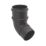 FloPlast Cast Iron Effect 112° Round Offset Bend Black 68mm