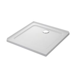 Mira Flight Safe Square Shower Tray with 2 Upstands White 800mm x 800mm x 40mm