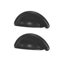 Essentials Chervil Cup Pull Handles Matt Black 94mm 2 Pieces