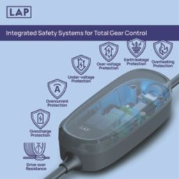 LAP 10A 2.3kW  Mode 2 Type 2 Plug Portable Electric Vehicle Charger 10m