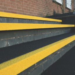 COBA  Black/Yellow GRP Stair Tread 2m x 345mm x 55mm