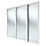 Spacepro Shaker 3-Door Sliding Wardrobe Door Kit Cashmere Frame Mirror Panel 1680mm x 2260mm
