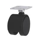 Essentials Twin Wheel Swivel Castor Set 41mm Black 4 Pieces