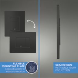 Grohe Solido Matt Black 3-in-1 Toilet Frame 1130mm