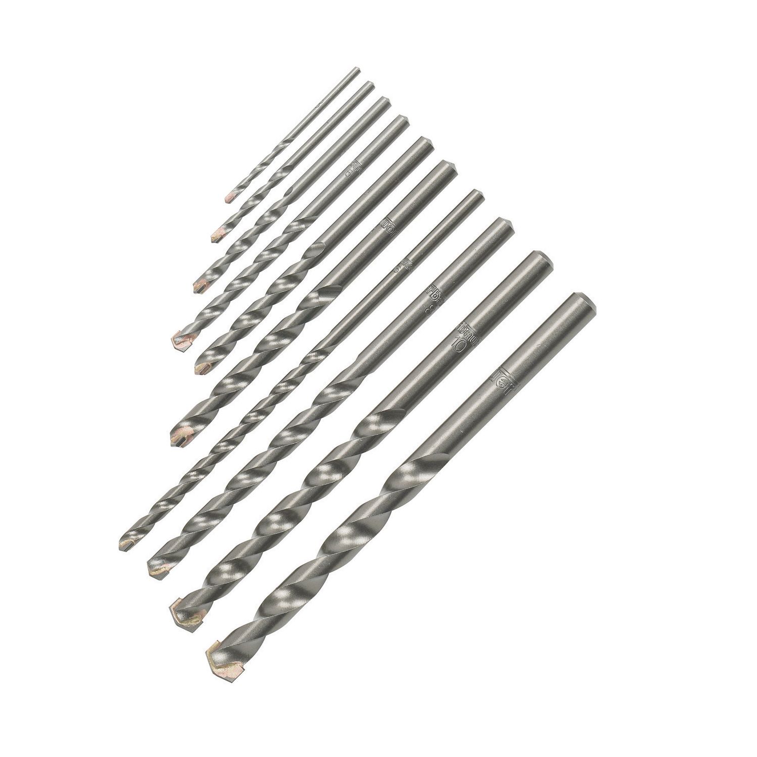 Erbauer Straight Shank Masonry Drill Bits 10 Piece Set (777PH)