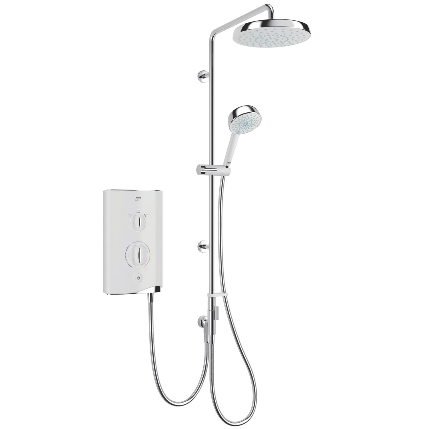 Mira Sport Dual White/Chrome 9.8kW Electric Shower (777PM)