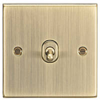 Knightsbridge CSTOG12AB 10AX 1-Gang Intermediate Switch Antique Brass with Colour-Matched Inserts