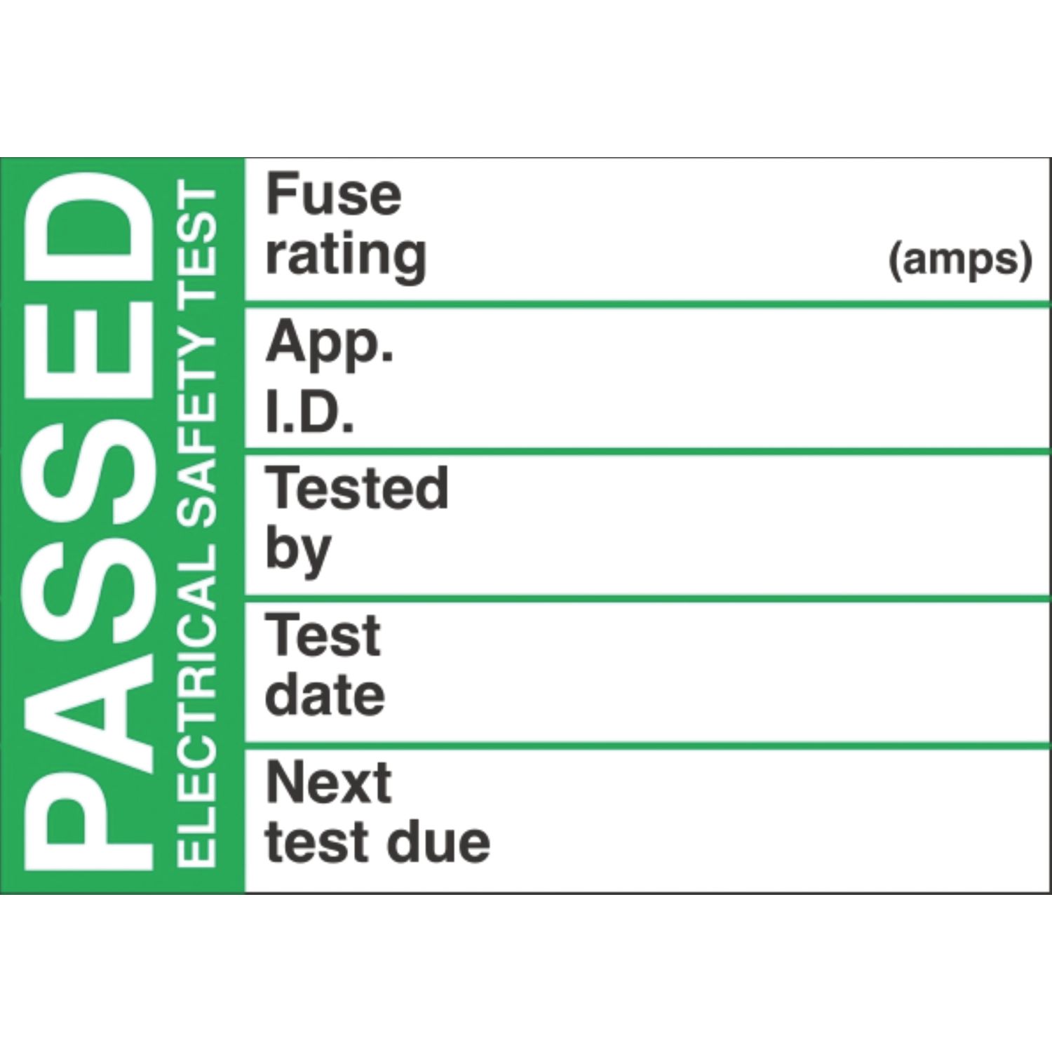 Essentials Pass Test Labels 250 Pack (777YU)