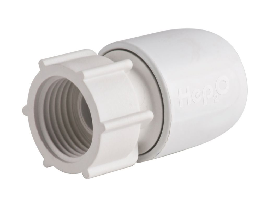 Hep2O Hand-Titan Plastic Push-Fit Straight Tap Connector 15mm x 1/2"