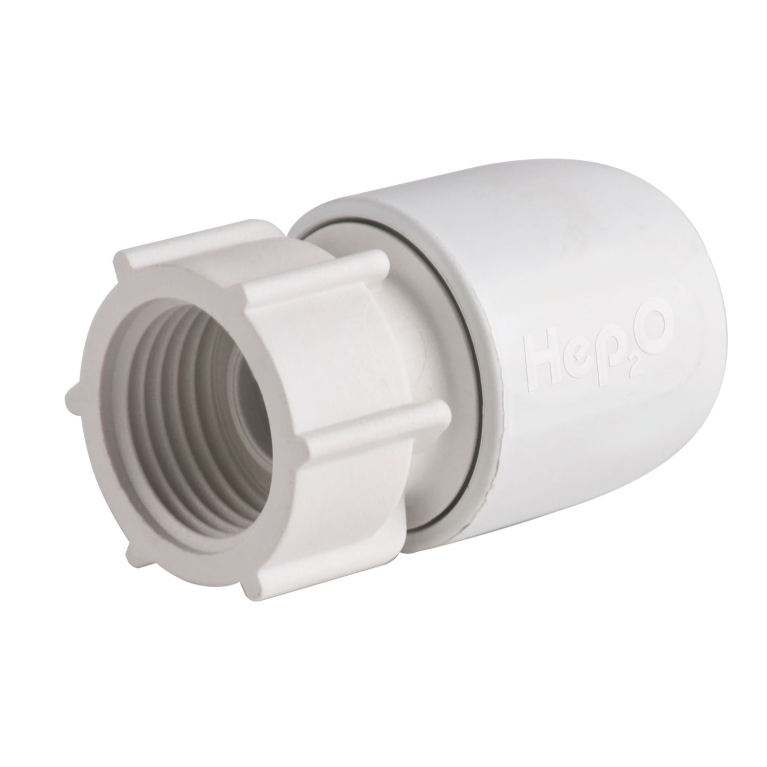 Hep2O Hand-Titan Plastic Push-Fit Straight Tap Connector 15mm x 1/2" (7782F)