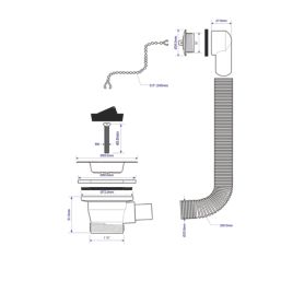McAlpine Sink Waste & Chrome Overflow 9 1/2"
