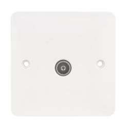 Hager Sollysta WMTVF 1-Gang Coaxial TV Socket White