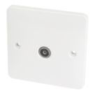 Hager Sollysta WMTVF 1-Gang Coaxial TV Socket White