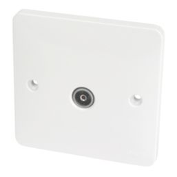 Hager Sollysta WMTVF 1-Gang Coaxial TV Socket White