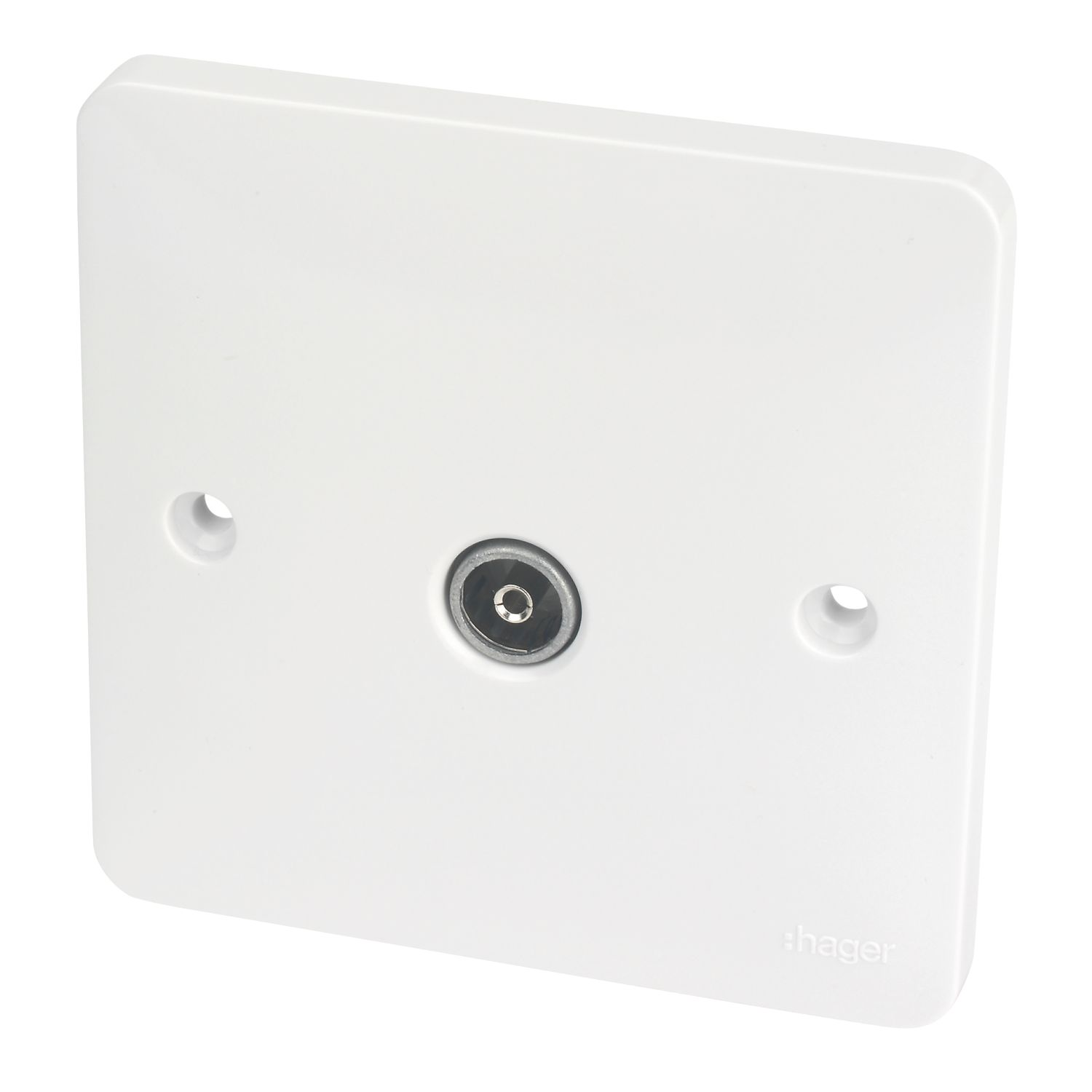Hager Sollysta WMTVF 1-Gang Coaxial TV Socket White (778AM)