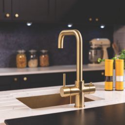 ETAL Elise 3-in-1 Instant Boiling Water Kitchen Tap Brushed Brass