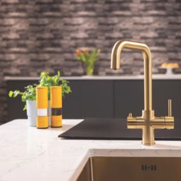 ETAL Elise 3-in-1 Instant Boiling Water Kitchen Tap Brushed Brass