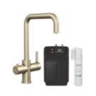 ETAL Elise 3-in-1 Instant Boiling Water Kitchen Tap Brushed Brass