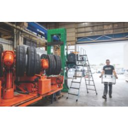 Zarges Aluminium 1.99m 8 Step Swingback A Frame Step Ladder