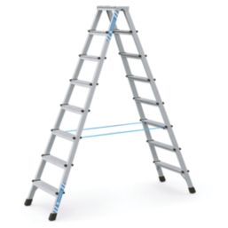 Zarges Aluminium 1.99m 8 Step Swingback A Frame Step Ladder