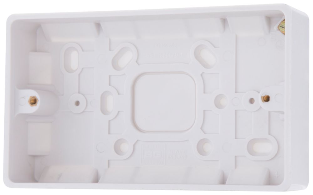British General  2-Gang Surface Pattress  Box 29mm