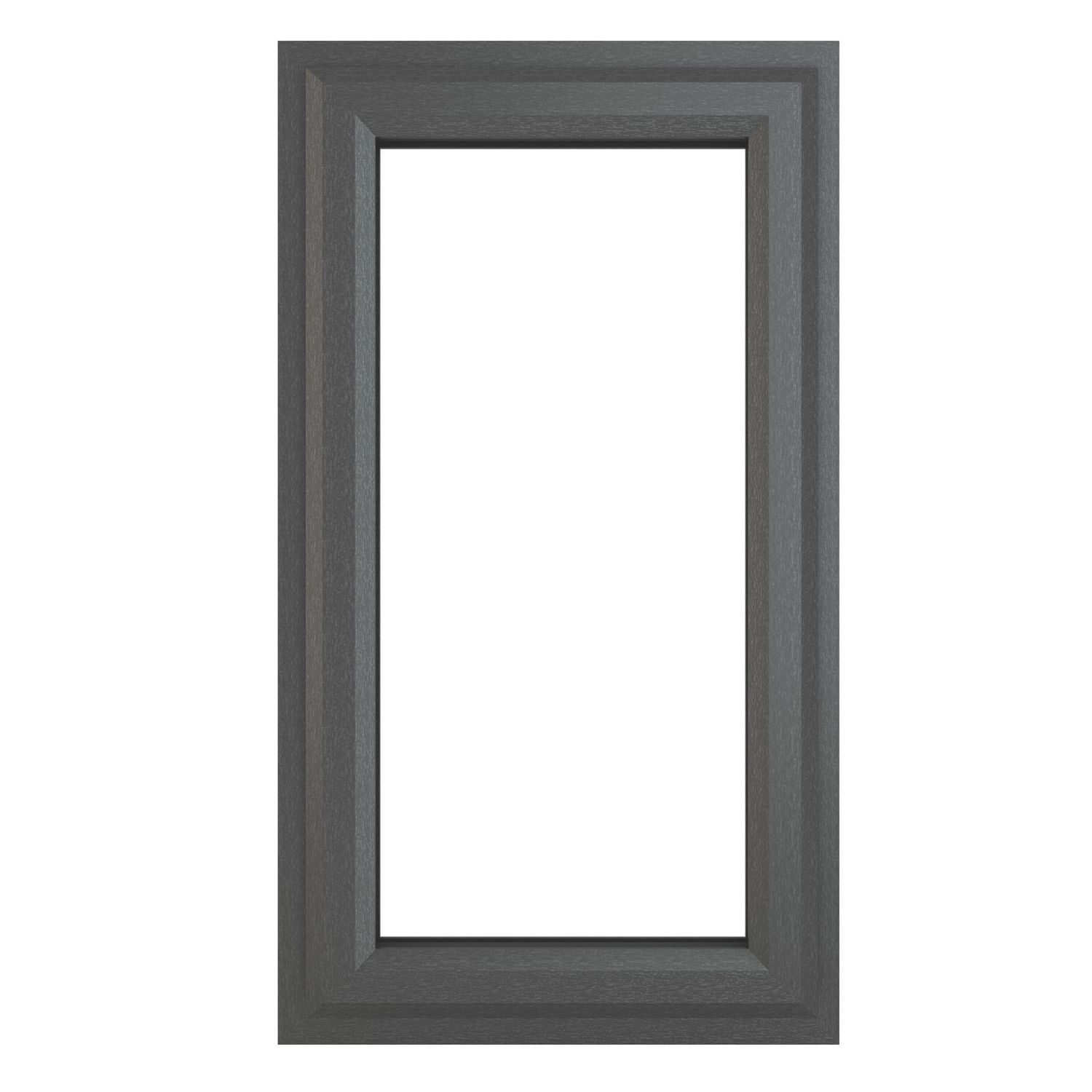 Crystal Right-Hand Opening Clear Double-Glazed Casement Anthracite on White uPVC Window 610mm x 1190mm (778JP)