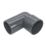 FloPlast Solvent Weld Conversion Bend 90° Anthracite Grey 40mm 5 Pack