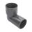FloPlast Solvent Weld Conversion Bend 90° Anthracite Grey 40mm 5 Pack