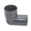 FloPlast Solvent Weld Conversion Bend 90° Anthracite Grey 40mm 5 Pack
