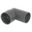 FloPlast Solvent Weld Conversion Bend 90° Anthracite Grey 40mm 5 Pack