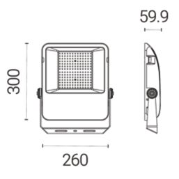 4lite  Outdoor LED Floodlight Black 150W 17250lm