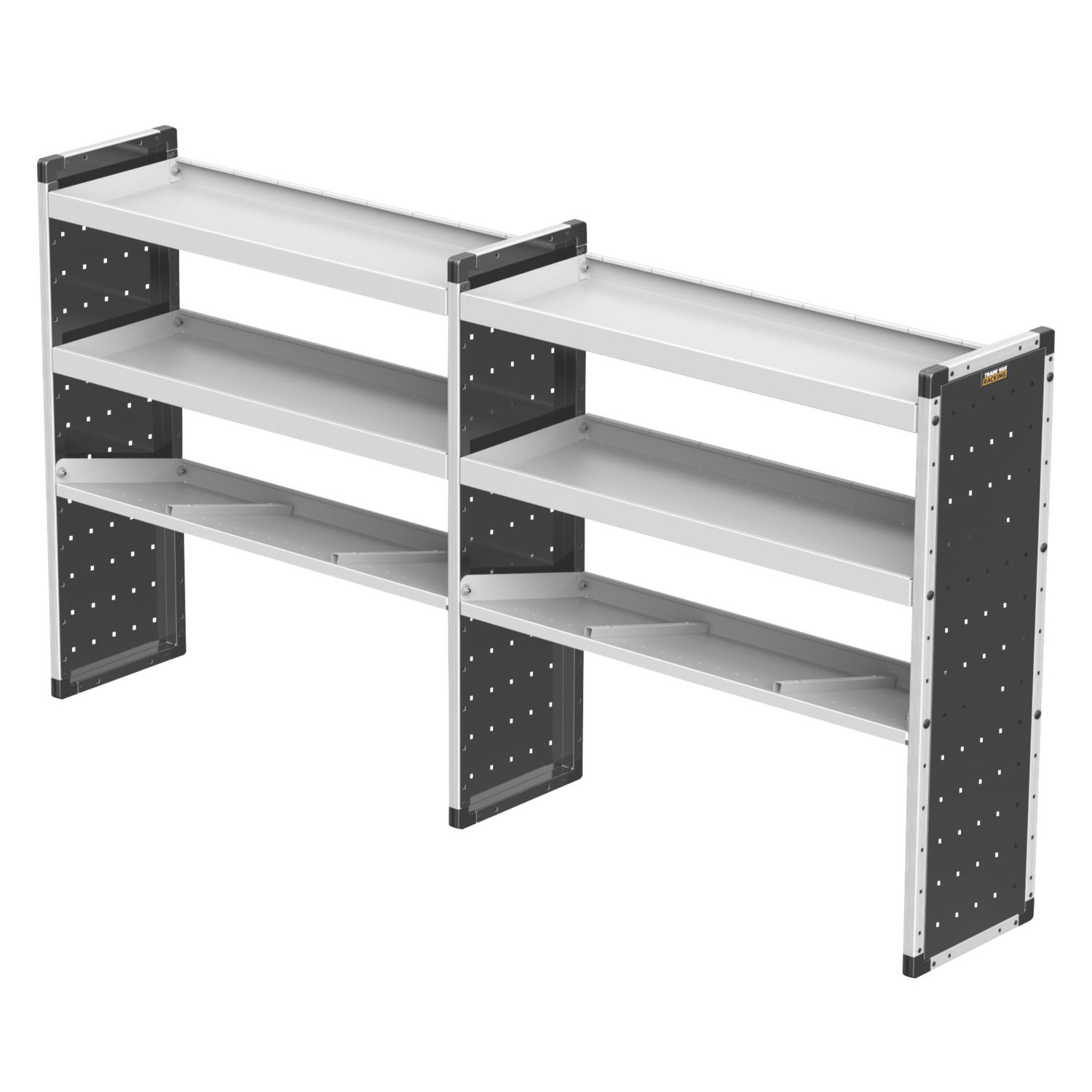 Van Guard Universal Trade Double Van Racking Unit (4 Straight & 2 Angled Shelves) 2466mm x 381mm x 1279mm (778KP)