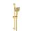 Iowa HP/Combi Flexible Concealed Brushed Brass Thermostatic Square Concealed Shower Mixer with Riser Handset & Overhead Outlet