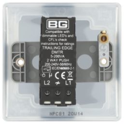 British General Nexus Metal 1-Gang 2-Way LED Dimmer Switch  Polished Chrome